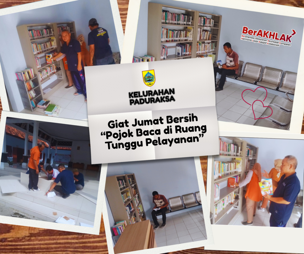 Kelurahan Paduraksa Hadirkan Pojok Baca di Ruang Tunggu Pelayanan
